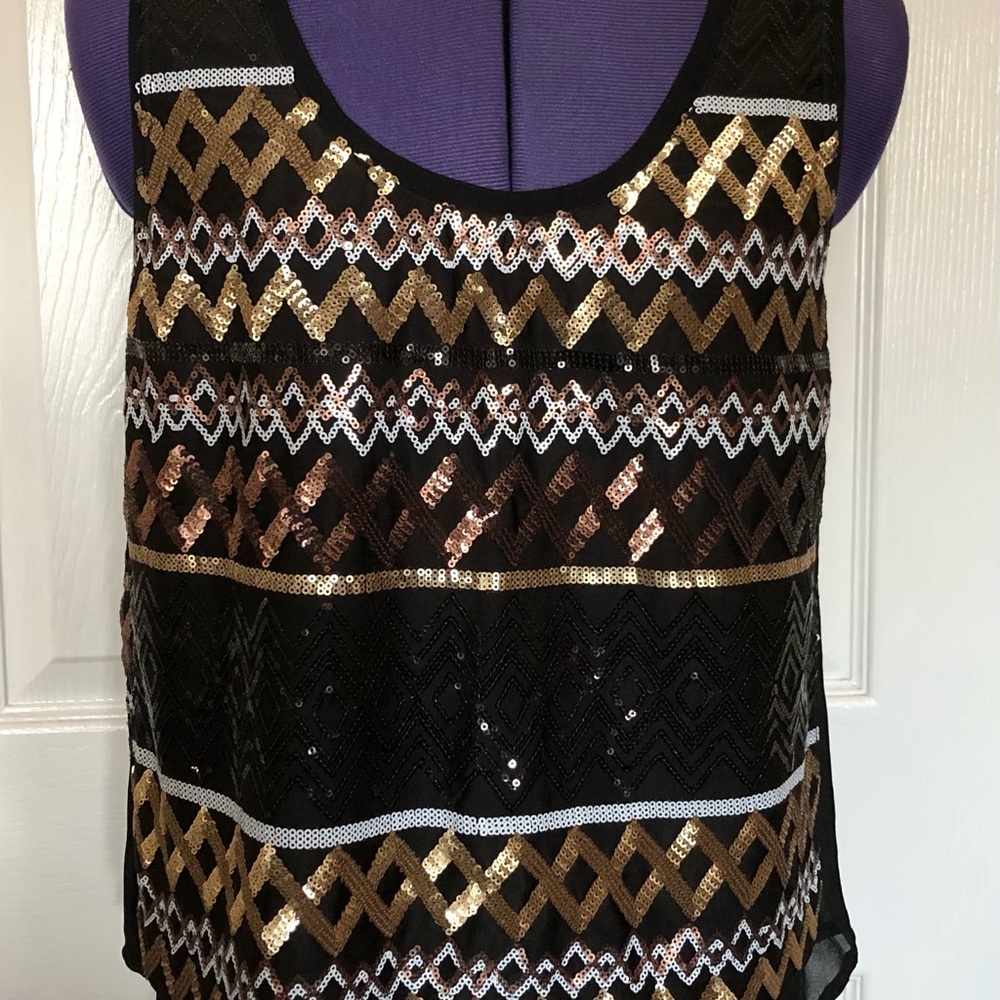 NWT Skies Are Blue Ladies M Beaded Cocktail Tank Top